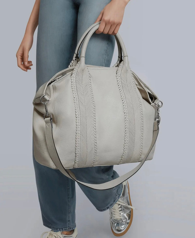 All For Love Convertible Top Zip Tote Chalk