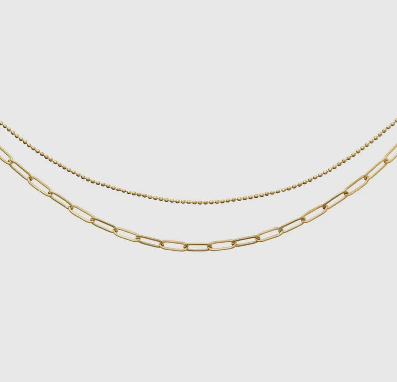 Paperclip Layered Choker