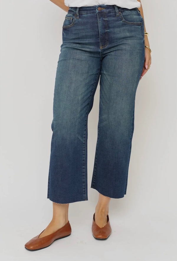 Aberdeen Ankle Crop High Rise Jean, Dark Aged Vintage