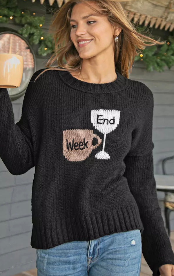 K55YPE2W144 Week vs End Sweater