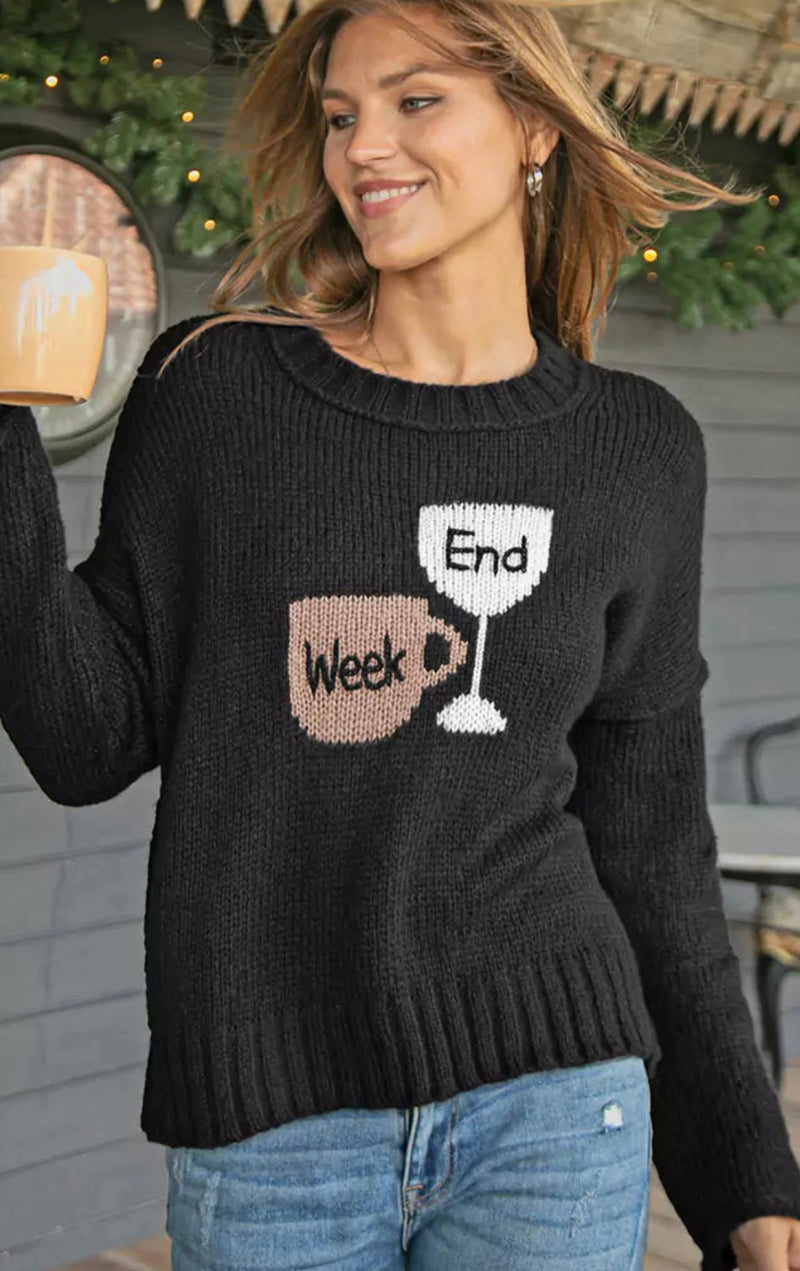 K55YPE2W144 Week vs End Sweater