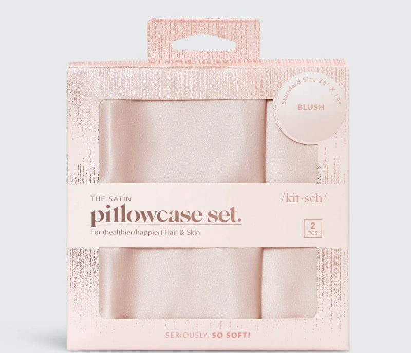 9364 satin pillowcase set blush