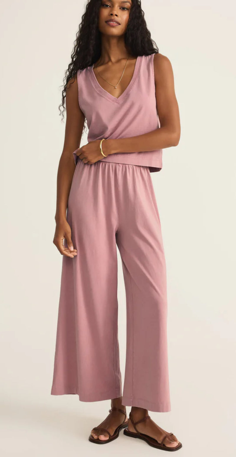 ZP212567 Scout Jersey Flare Pant- Pink Smoke