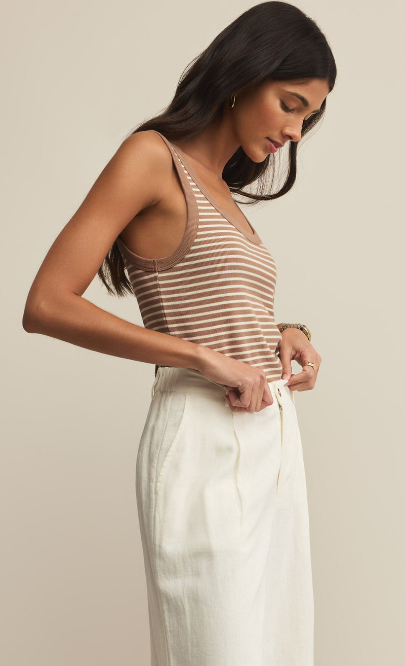 ZT252852 Elin Stripe Rib Tank