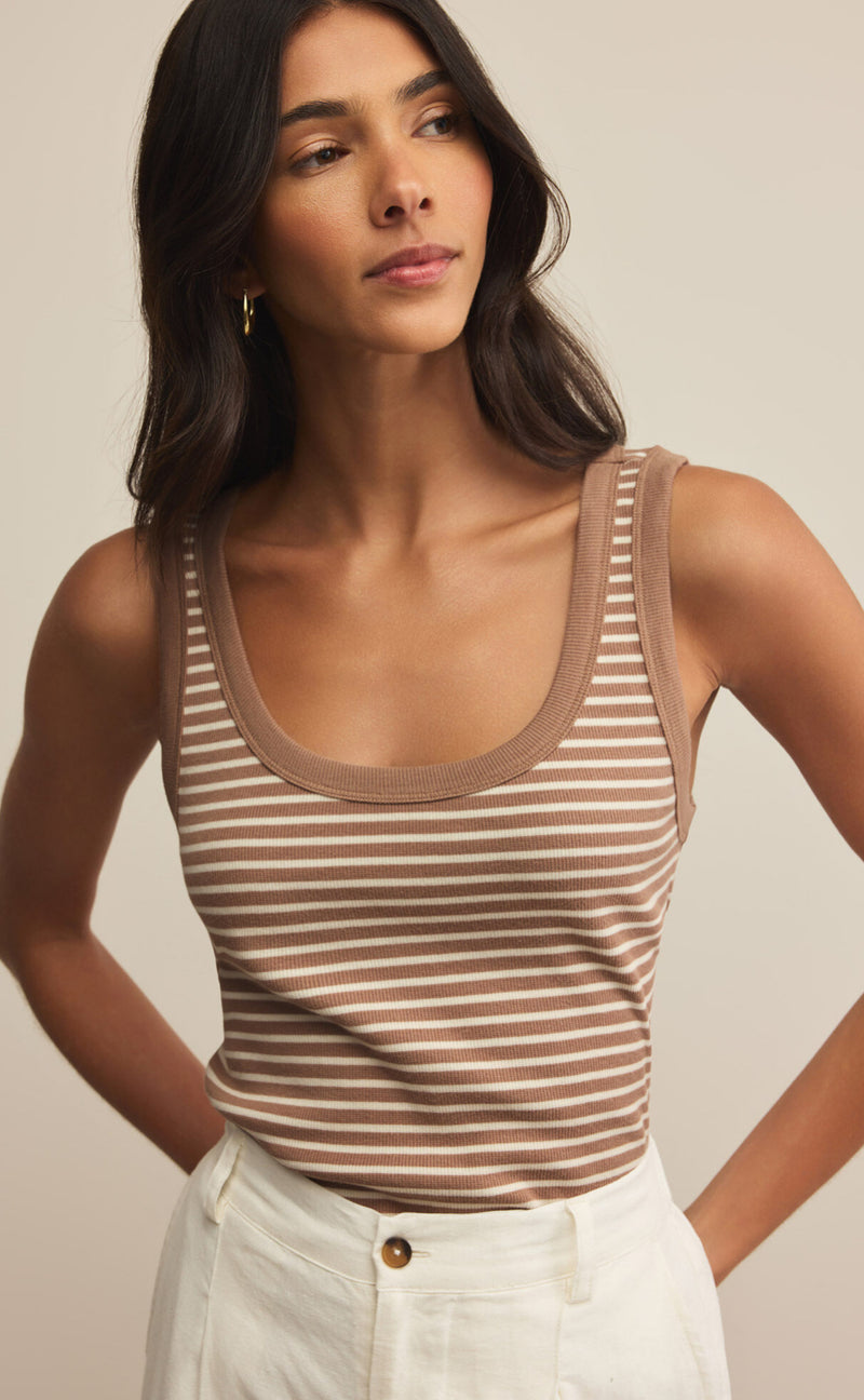 ZT252852 Elin Stripe Rib Tank