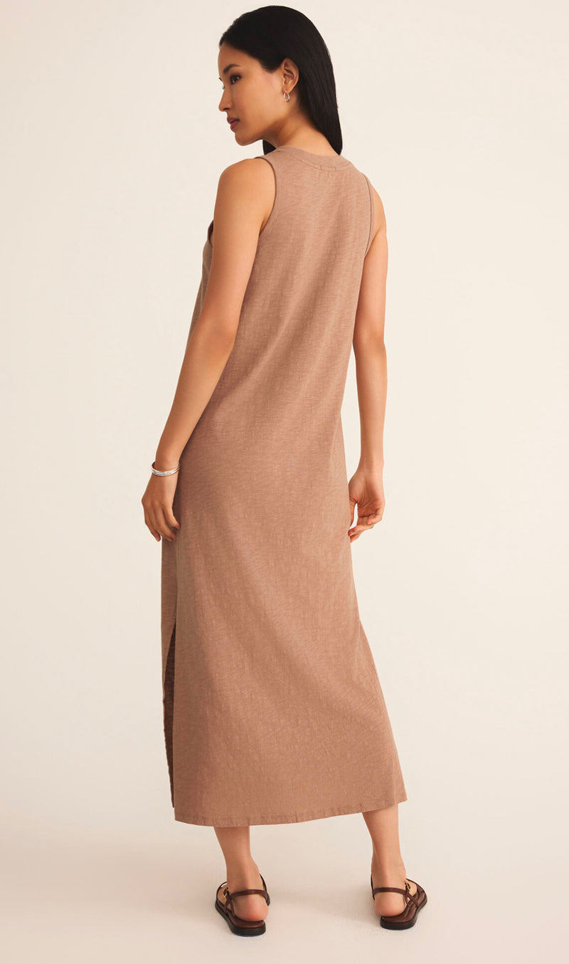 ZD251306 Palisades Midi Dress- Iced Coffee