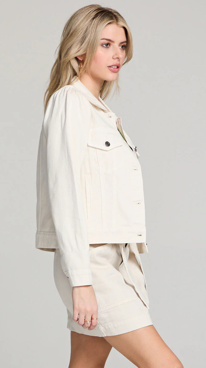 S2307- Hayland Denim Jacket - Salt