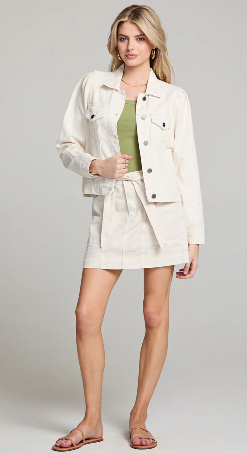 S2307- Hayland Denim Jacket - Salt