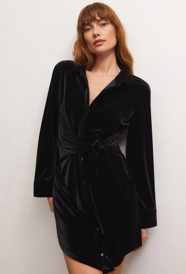 ZD244262 Dallon Velvet Wrap Dress