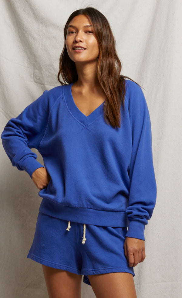 B12- Layla Terry Sweat Shorts/Violet Blue