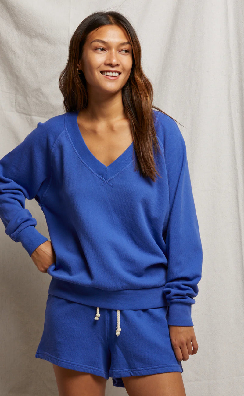 B12- Layla Terry Sweat Shorts/Violet Blue