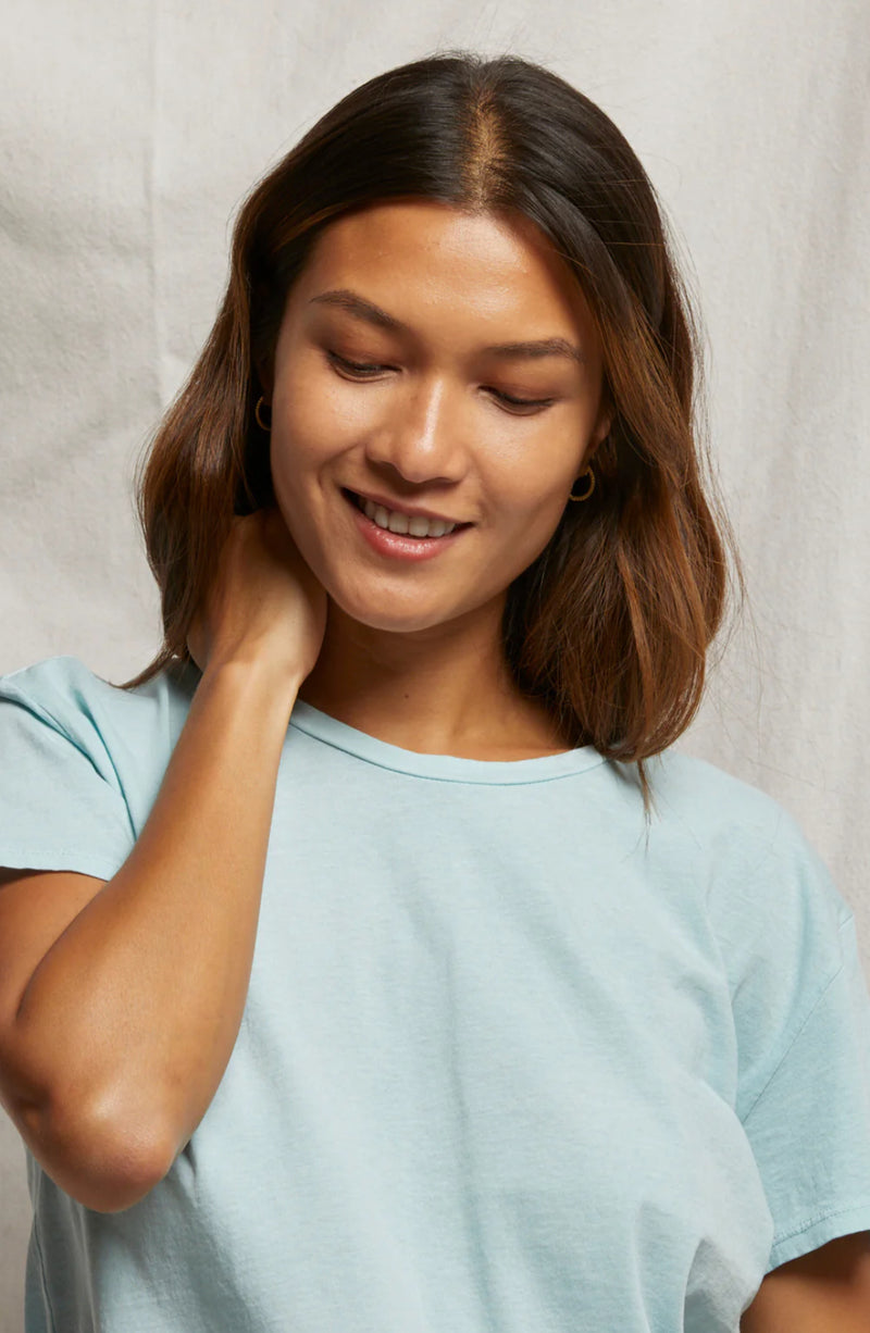 T68- Harley SS Boxy Tee/Iced Aqua