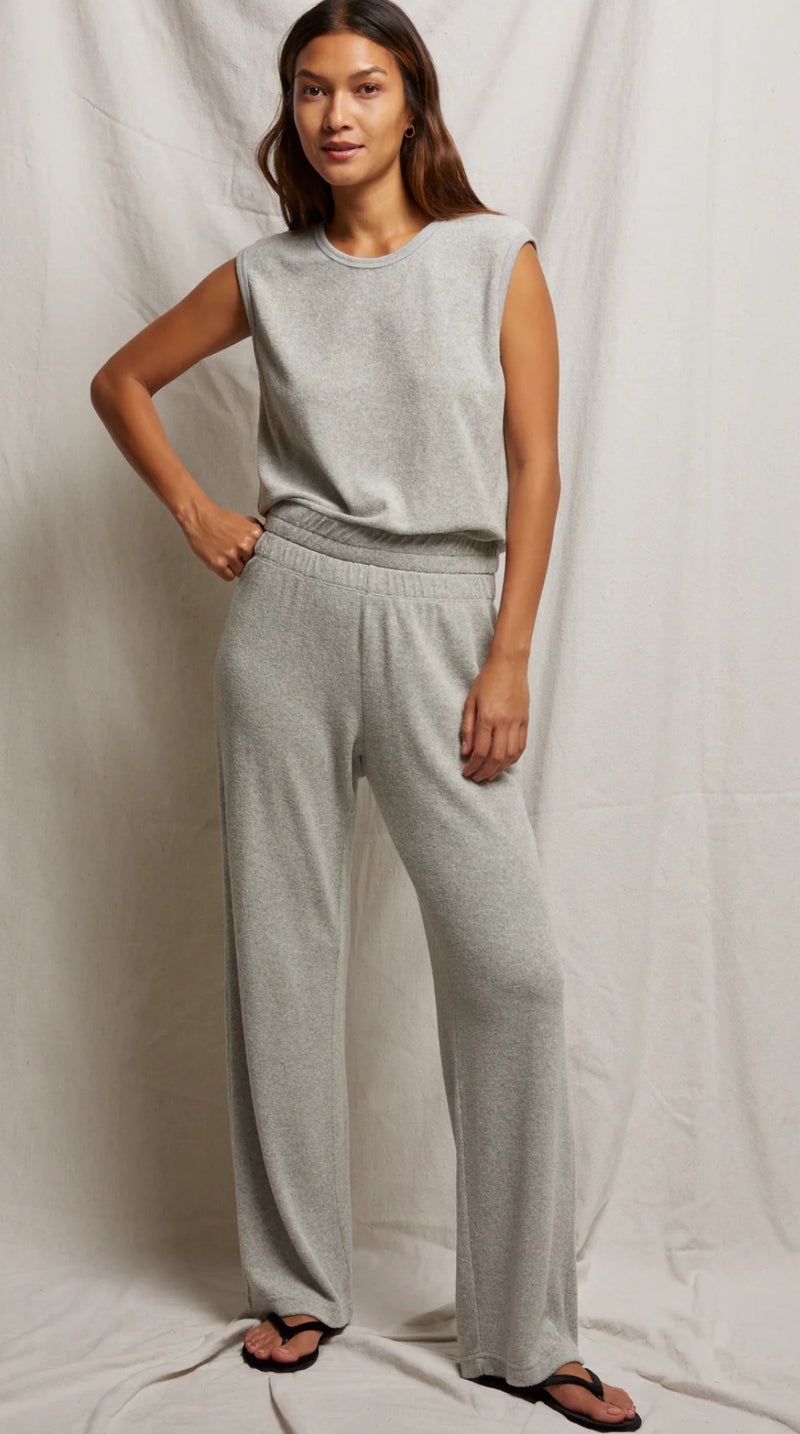 B85- Katie Loop Terry Sweatpant/Heather Grey