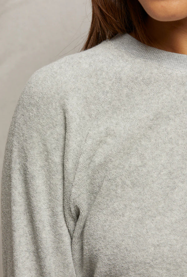 T23 Saylor- Terry Raglan Pullover/Heather Grey