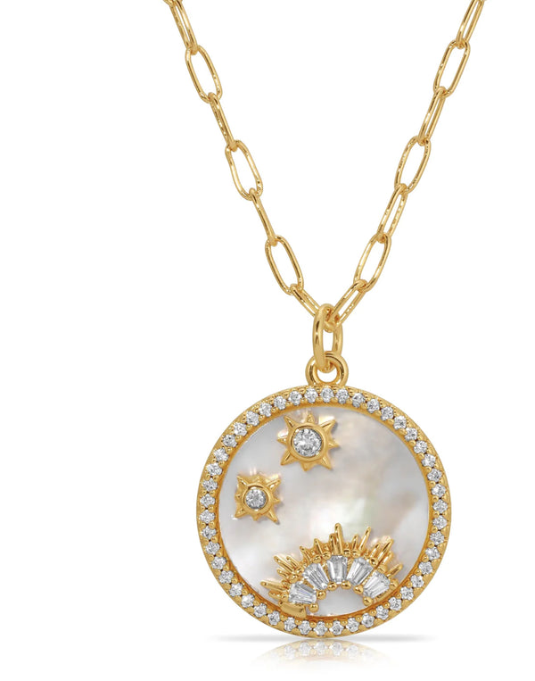 Sunset Voyage Stone Inlay Necklace