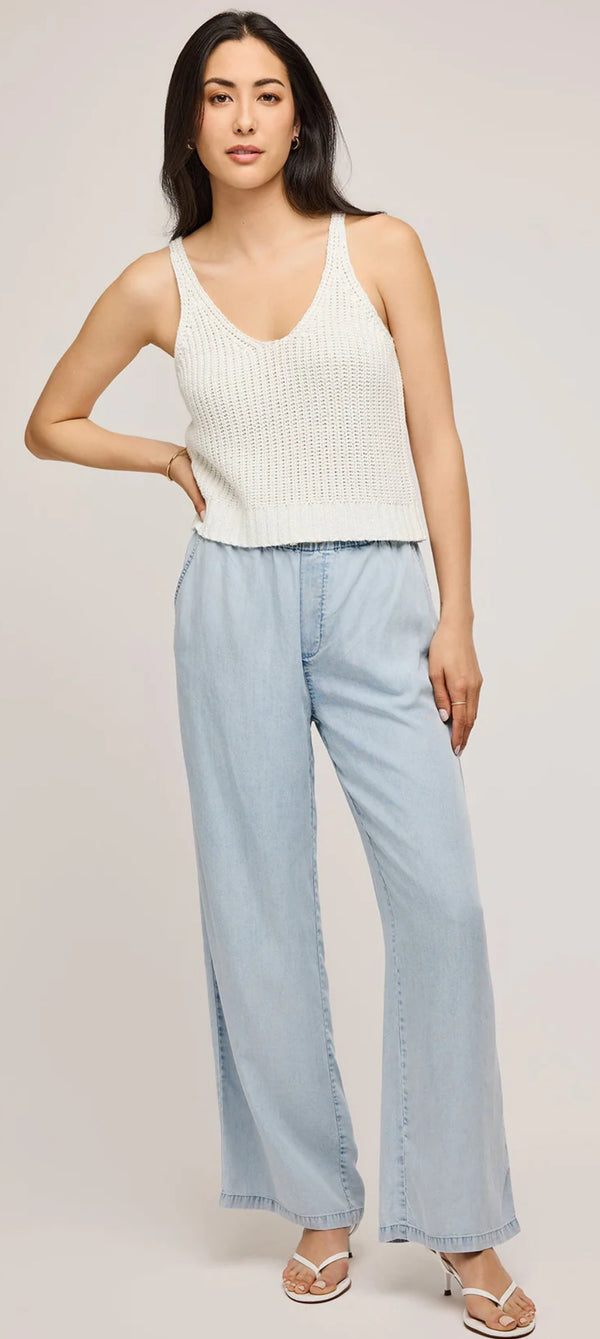 GF2504-3040 Lizzie Knit Tank  - White