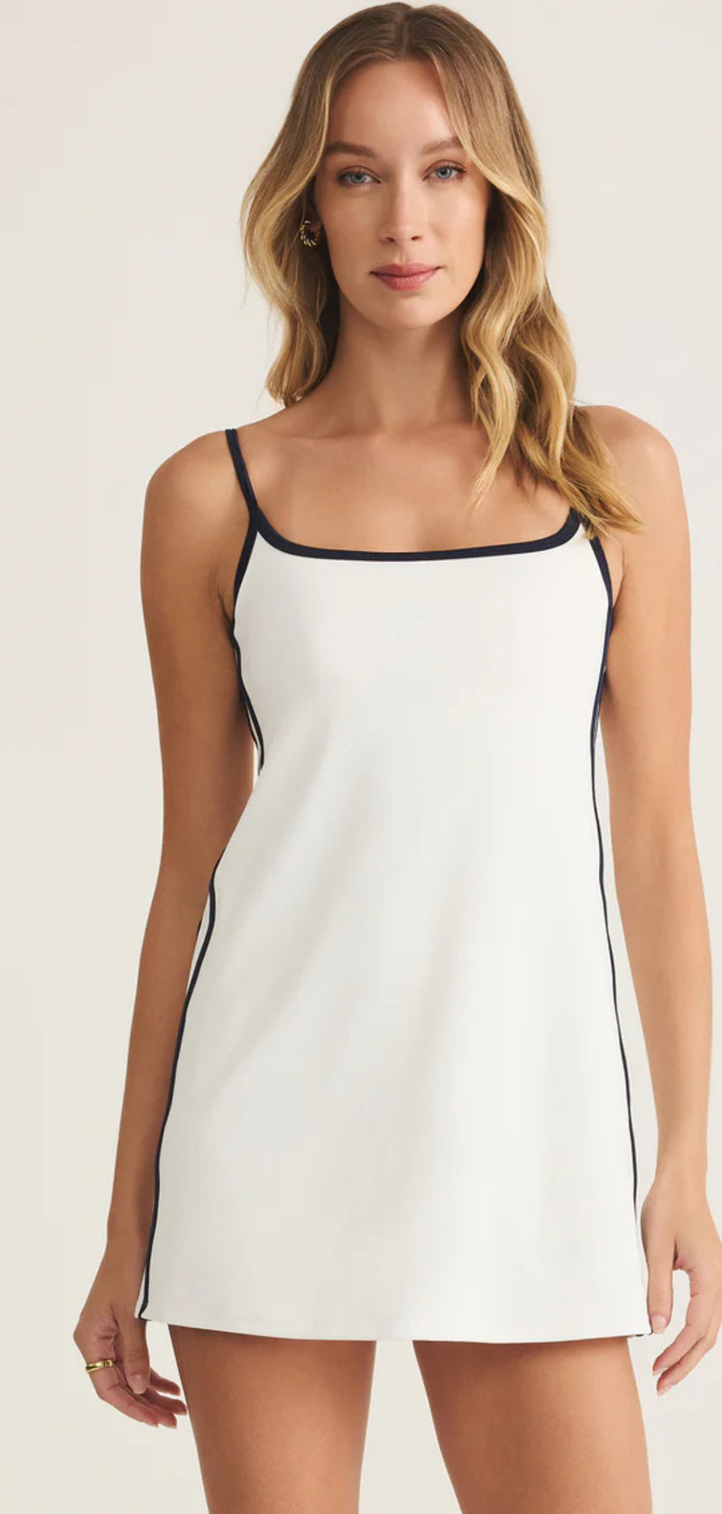 ZVD252595 Varsity Contrast Tennis Dress