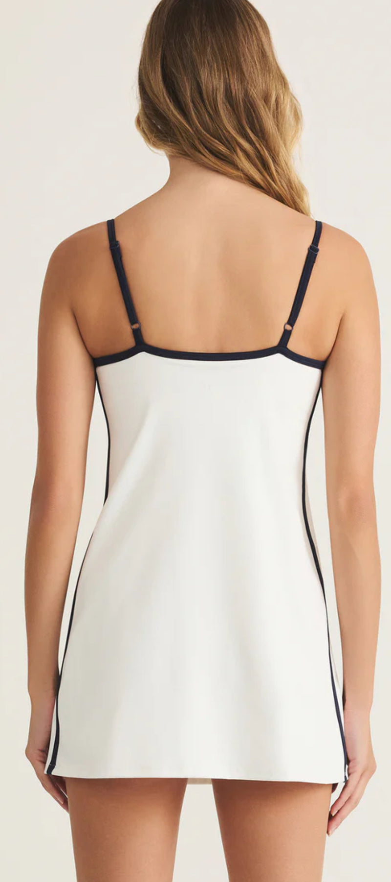 ZVD252595 Varsity Contrast Tennis Dress