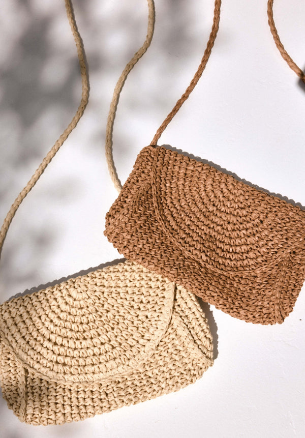 ZA251430 Sand Dollar Mini Straw Bag