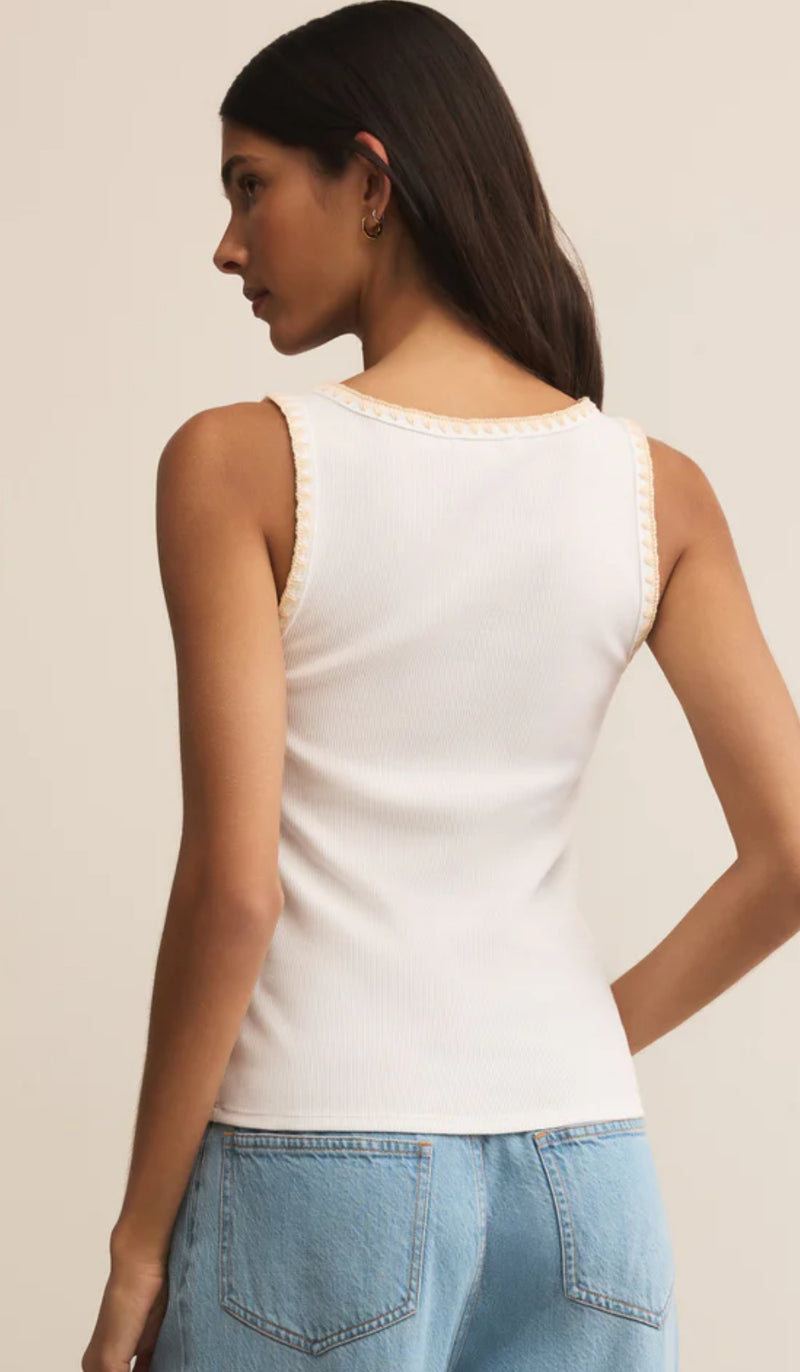 ZT252706 Jaidynn Whipstitch Rib Tank