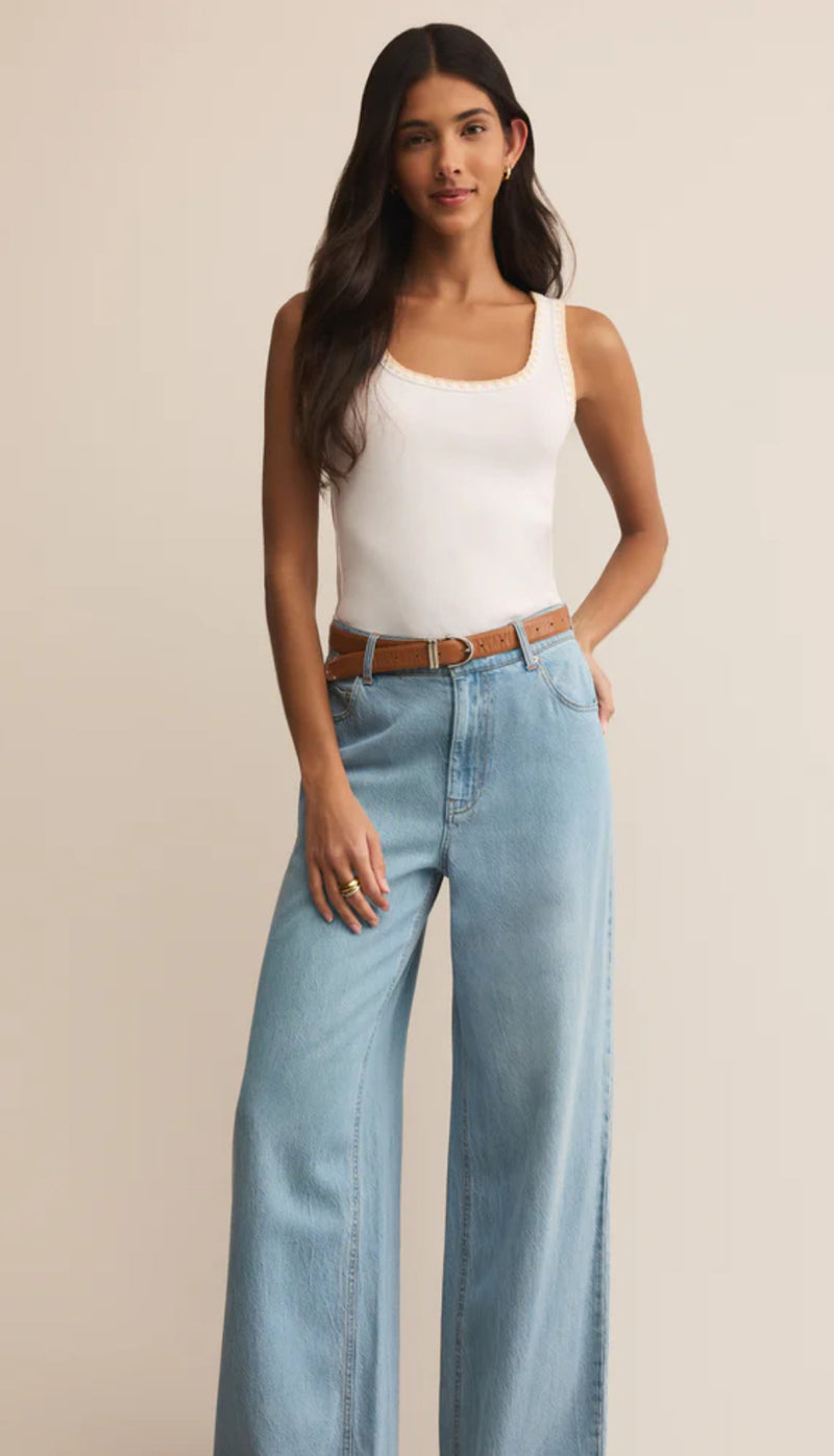 ZT252706 Jaidynn Whipstitch Rib Tank