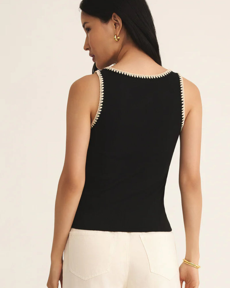 ZT252706 Jaidynn Whipstitch Rib Tank