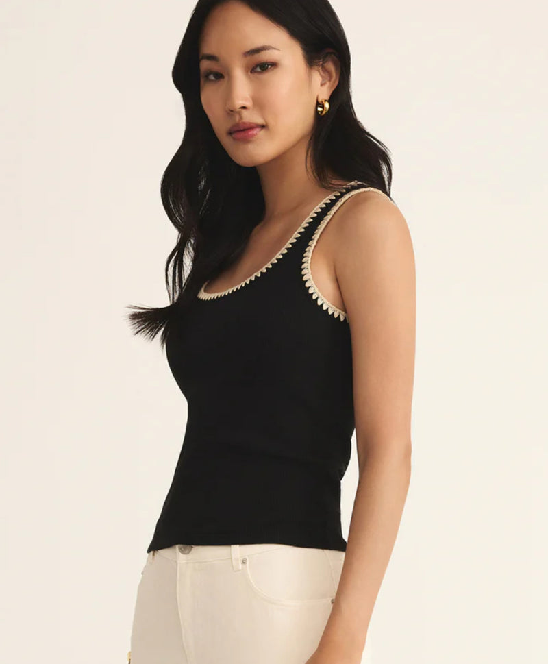 ZT252706 Jaidynn Whipstitch Rib Tank