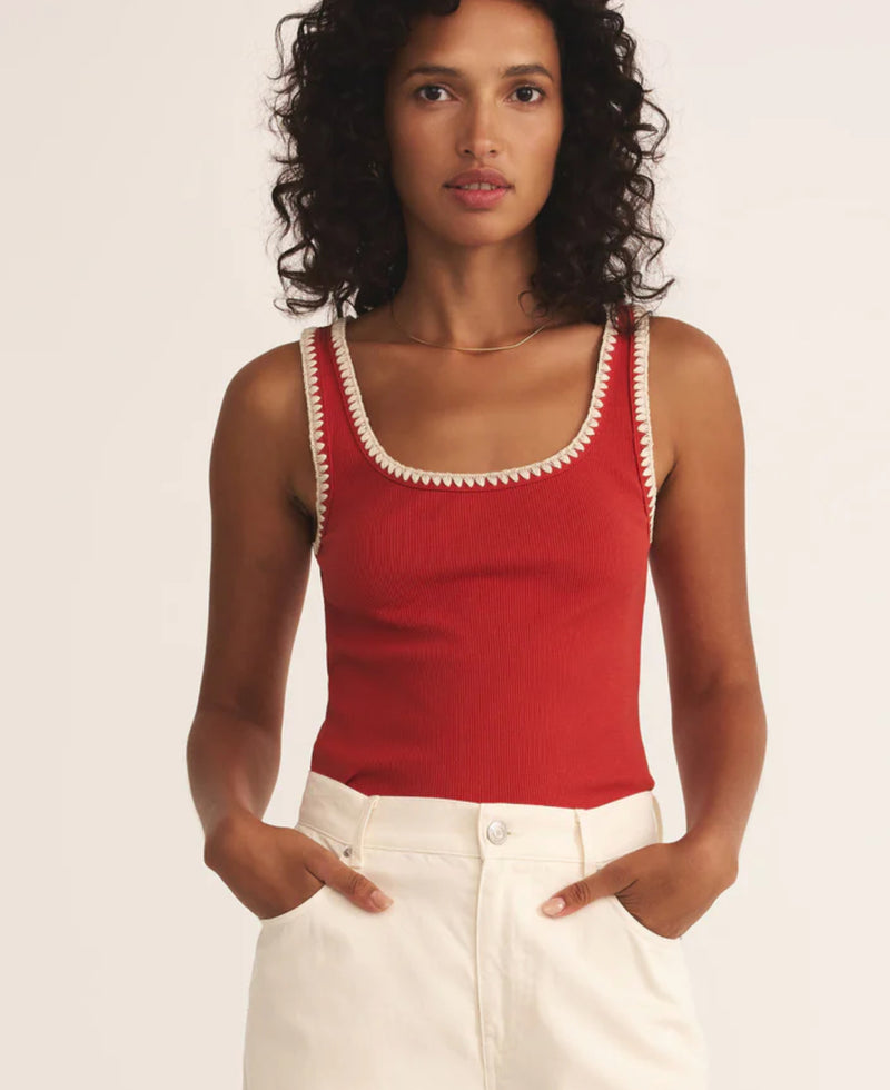 ZT252706 Jaidynn Whipstitch Rib Tank