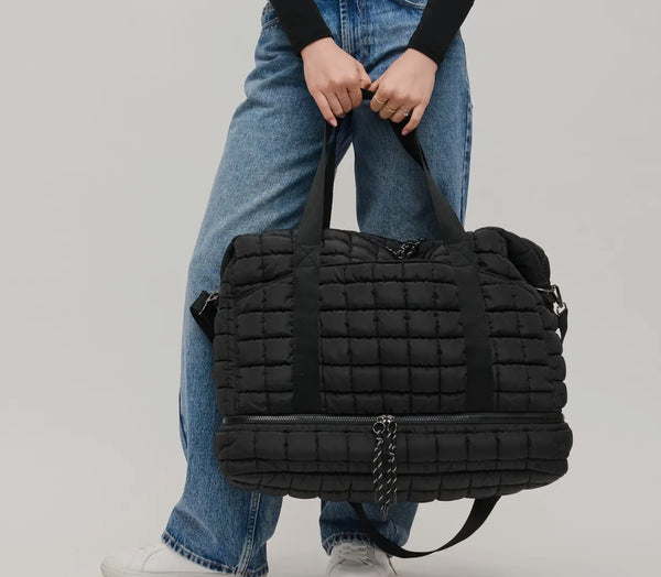61151 Globetrotter Quilted Nylon Weekender