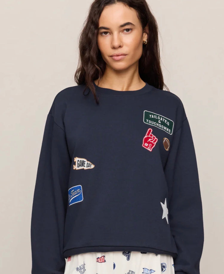 ZLT263509 Boyfriend Patch Sweatshirt