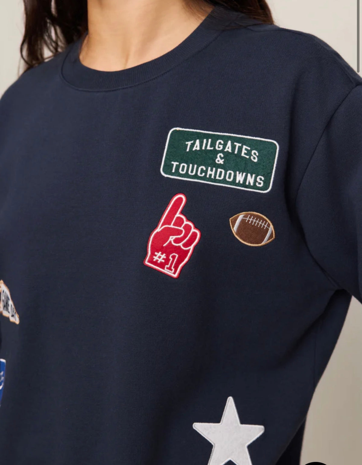 ZLT263509 Boyfriend Patch Sweatshirt