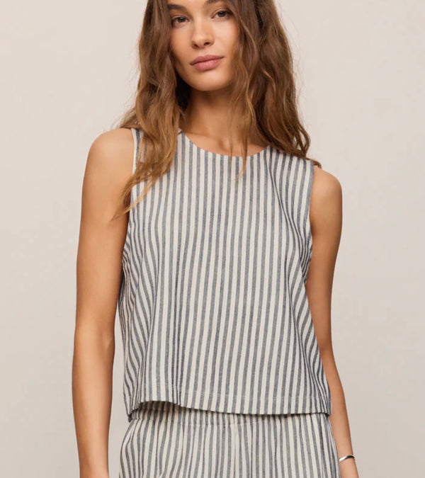 ZT262588 Sloane Knit Striped Top- Eclipse – Kate and Hale Shop