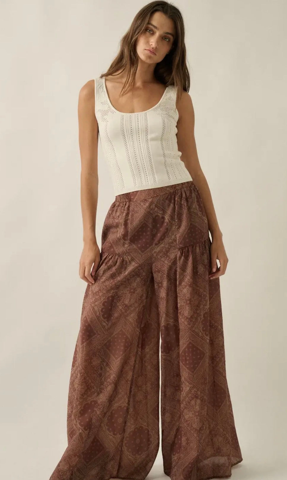 UTC1433 Ribbed Pointelle Tank
