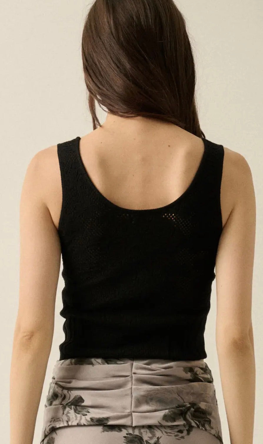 UTC1433 Ribbed Pointelle Tank