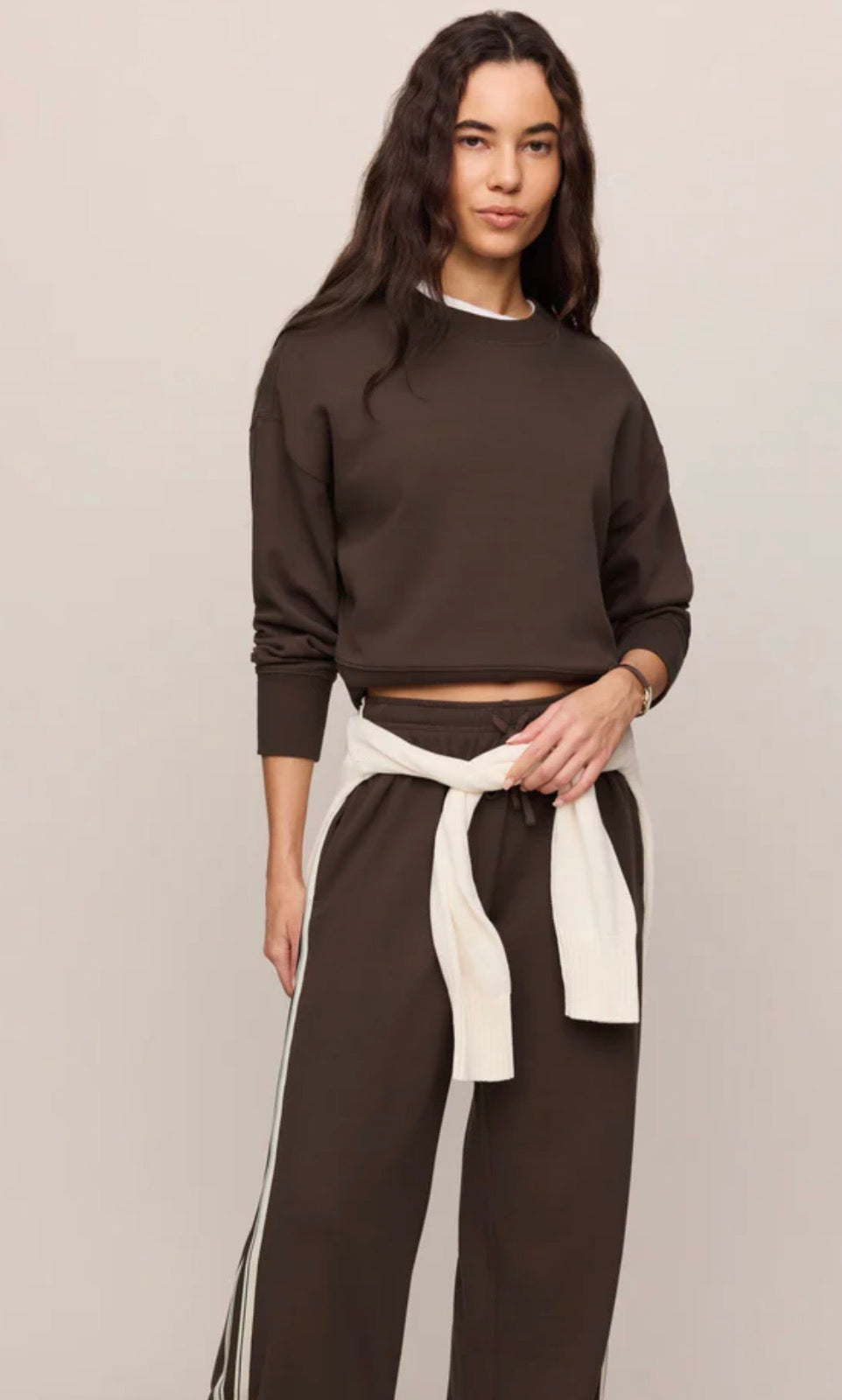 ZVT263584 Comeback Sweatshirt- Dark Chocolate