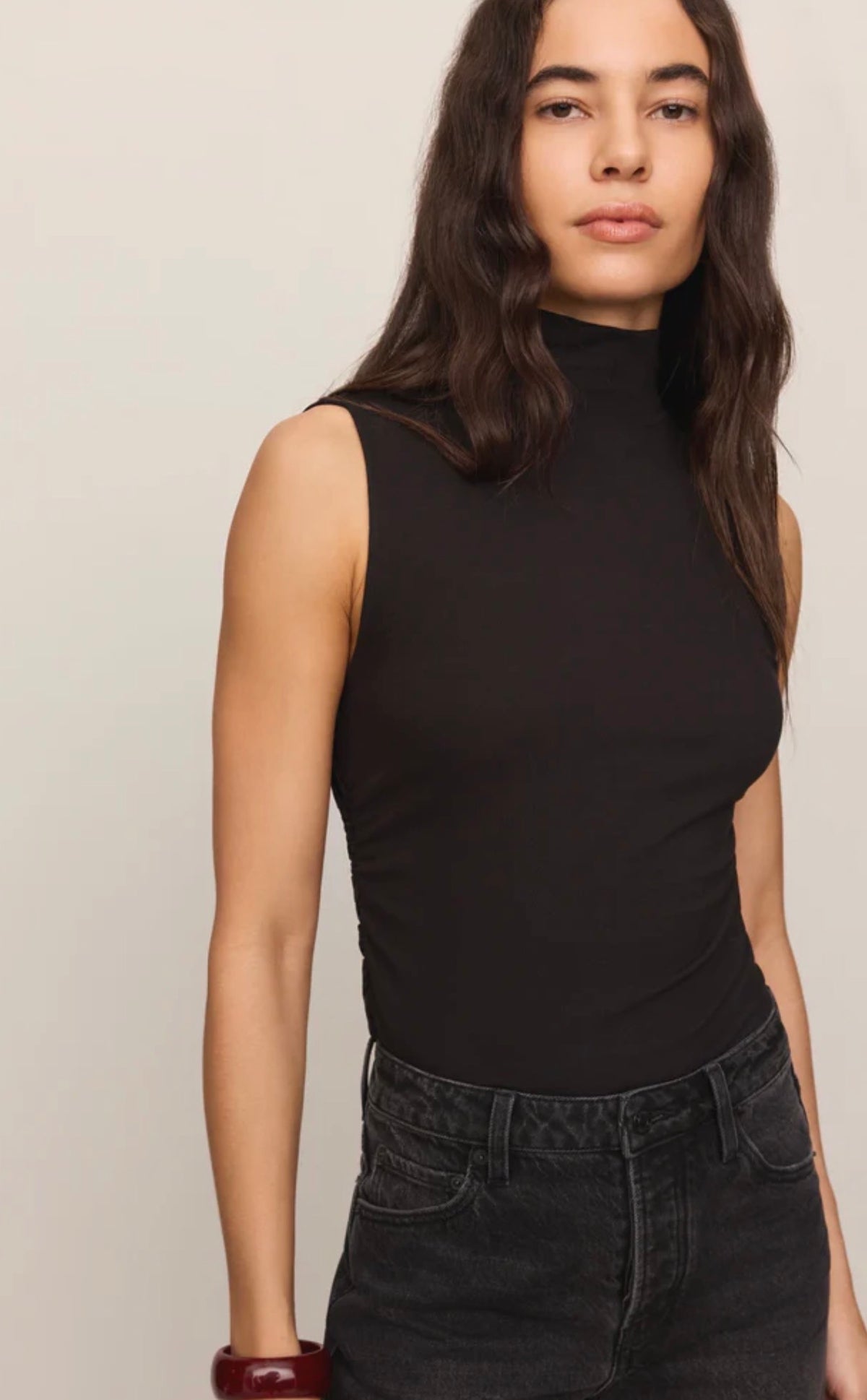 ZT263433 Silva High Neck Tank -Black