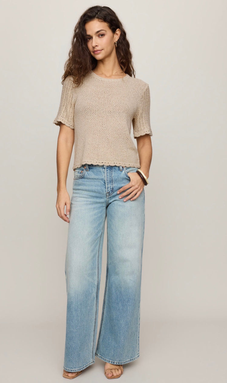 ZW263300 Solano Crochet SS Sweater