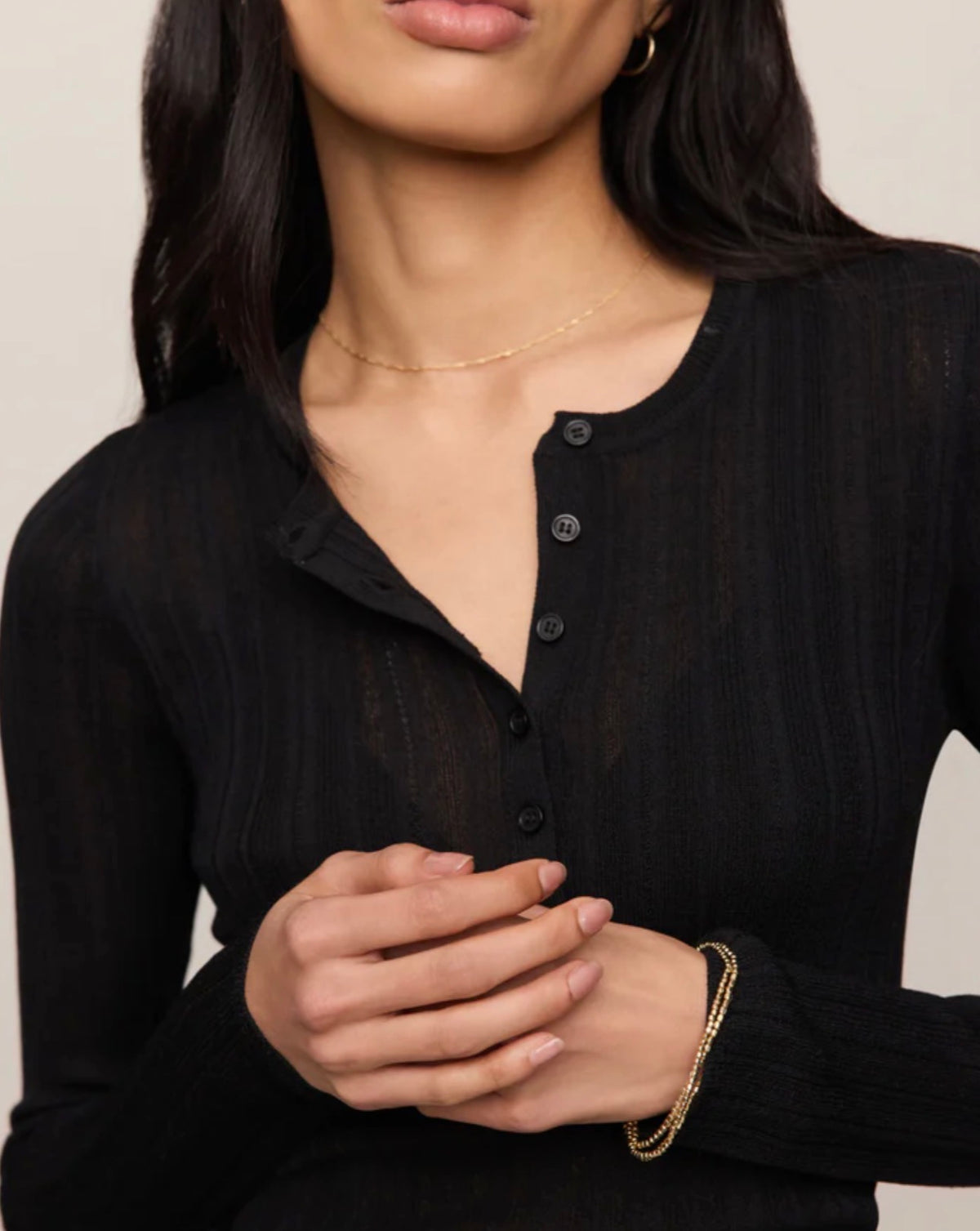 ZW263440 Rowena Fine Knit Henley