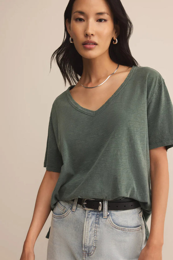 ZT253909 Lively Relaxed V-Neck Tee