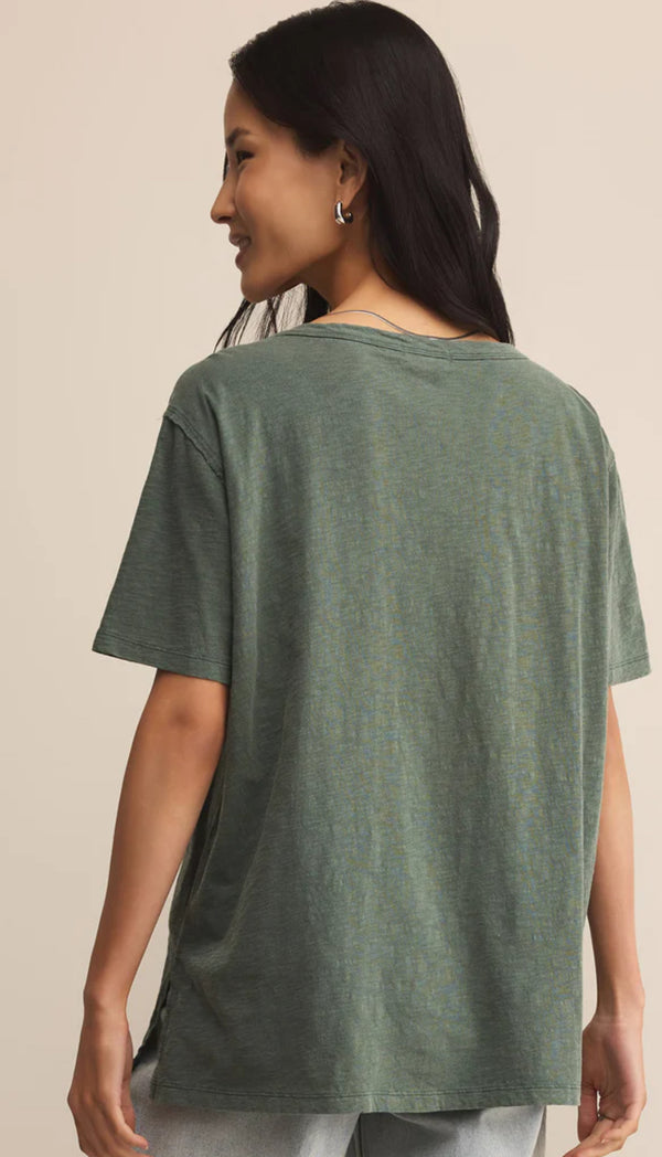 ZT253909 Lively Relaxed V-Neck Tee