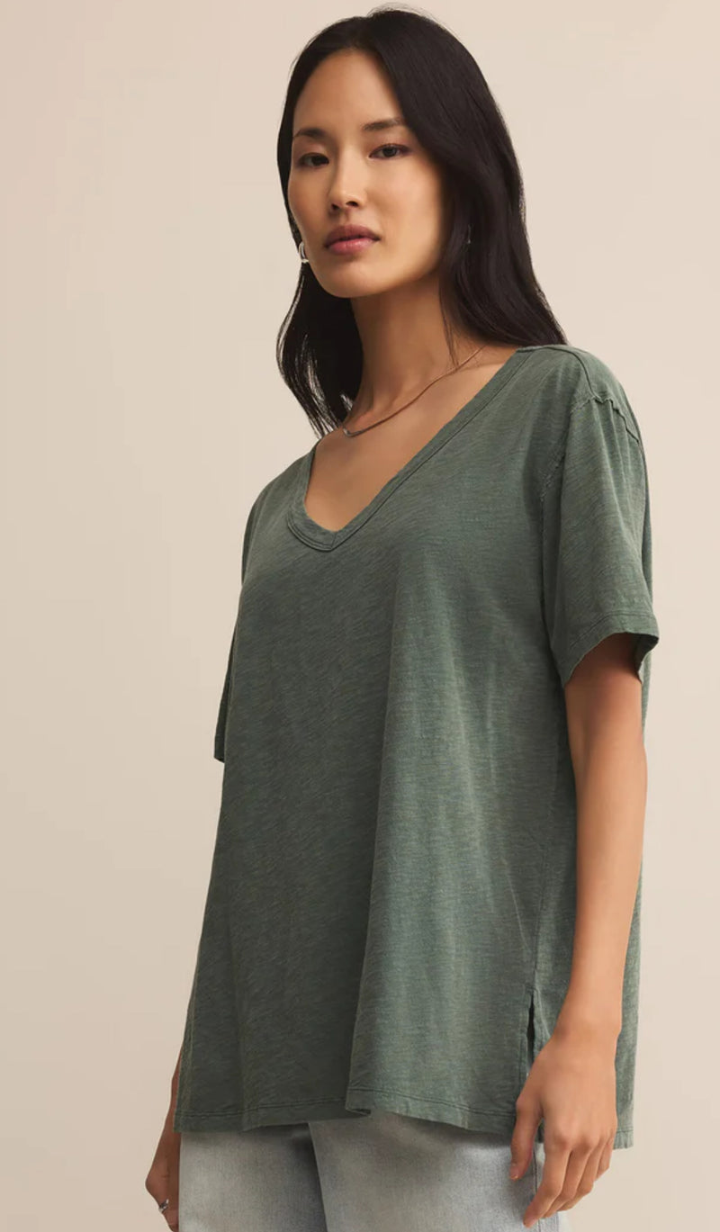 ZT253909 Lively Relaxed V-Neck Tee