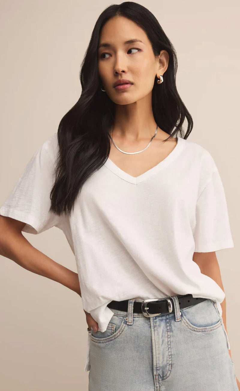 ZT253909 Lively Relaxed V-Neck Tee