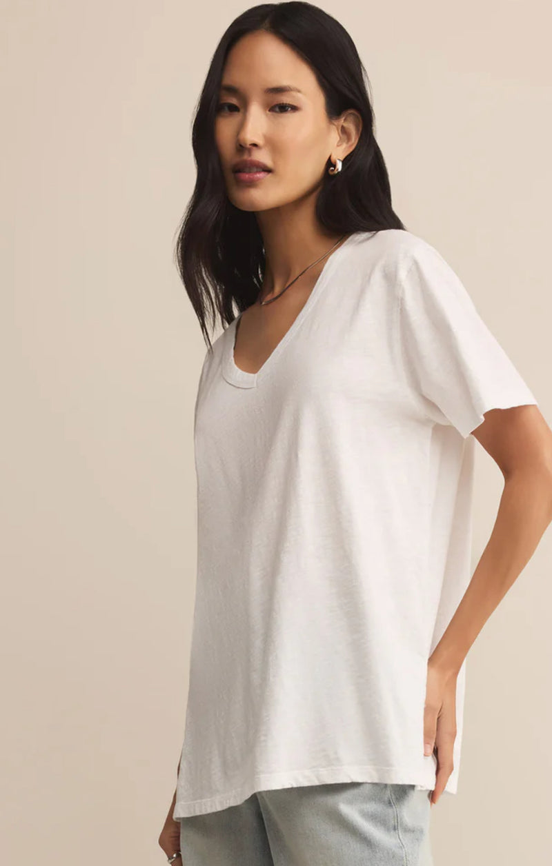 ZT253909 Lively Relaxed V-Neck Tee