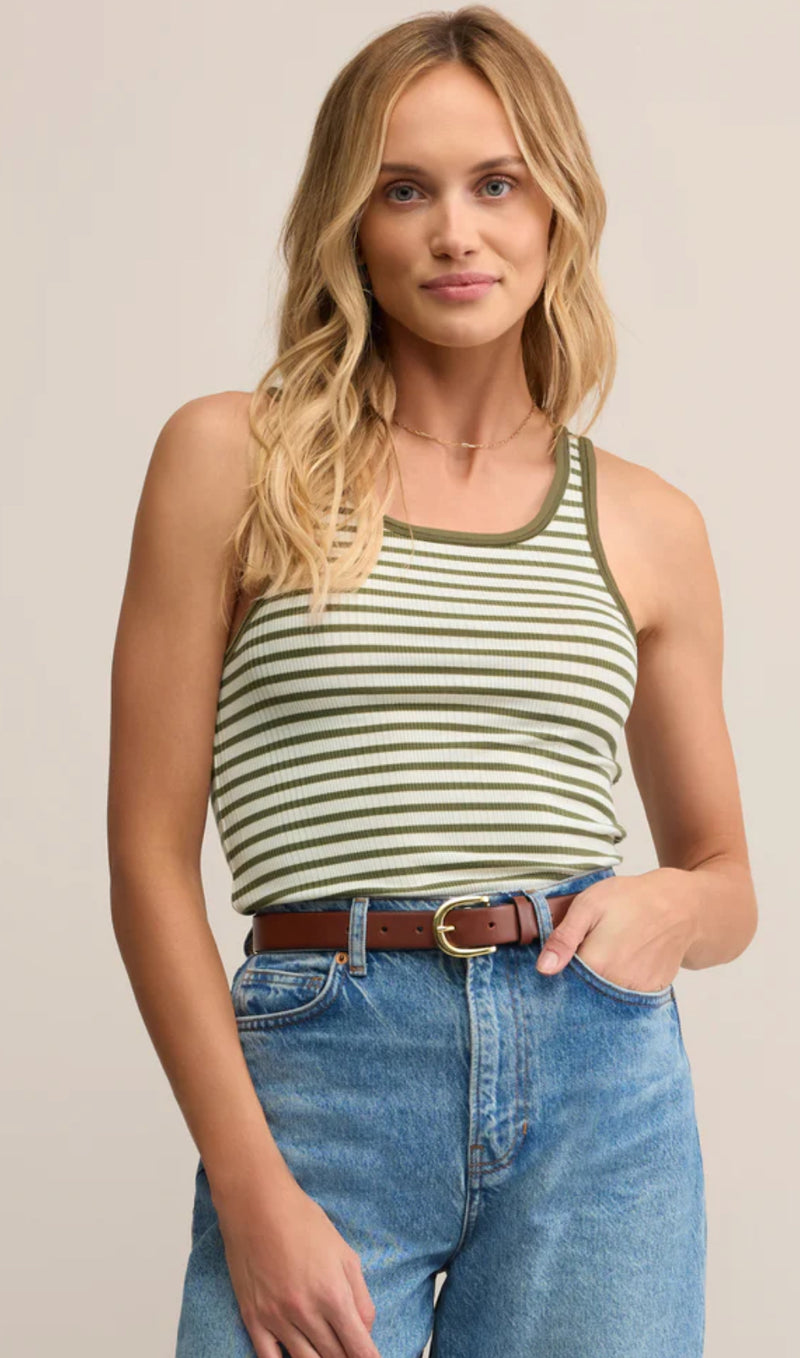 ZT253288 Classic Striped Scoop Tank