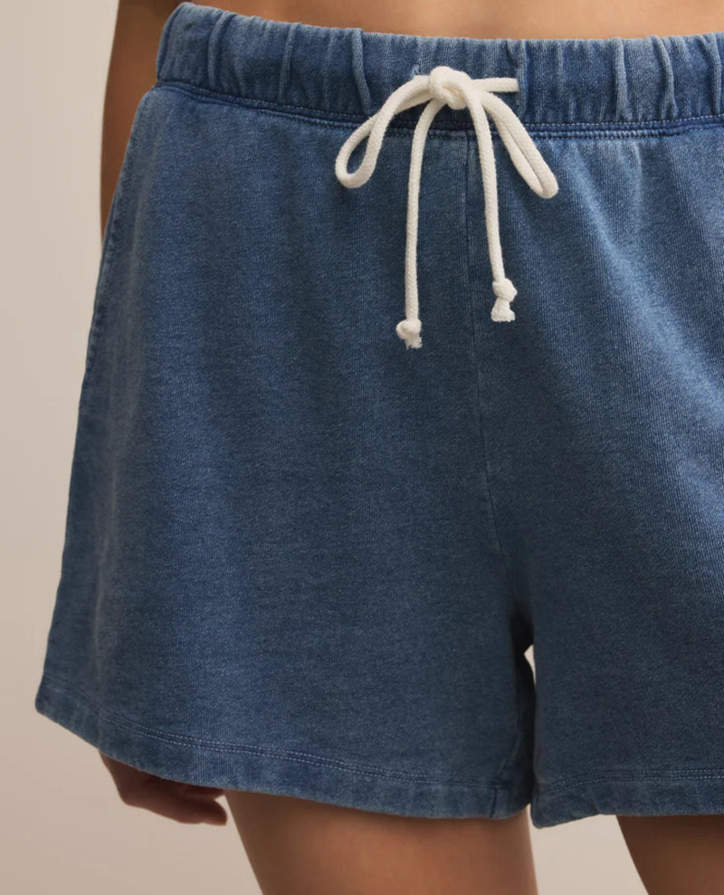 ZS253389 Hunter Knit Denim Short- Vintage Indigo