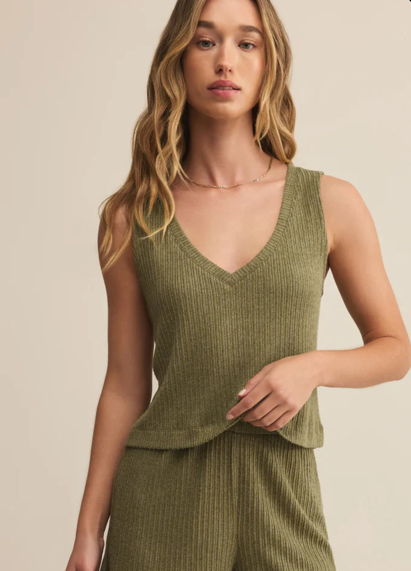 ZLT253820 Sloane V-Neck Rib Tank