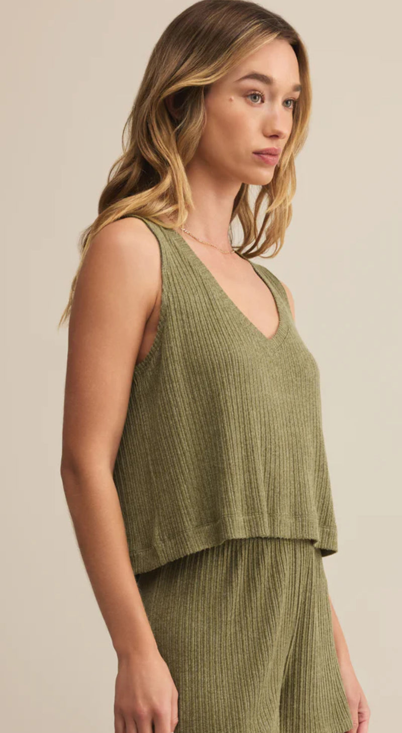 ZLT253820 Sloane V-Neck Rib Tank
