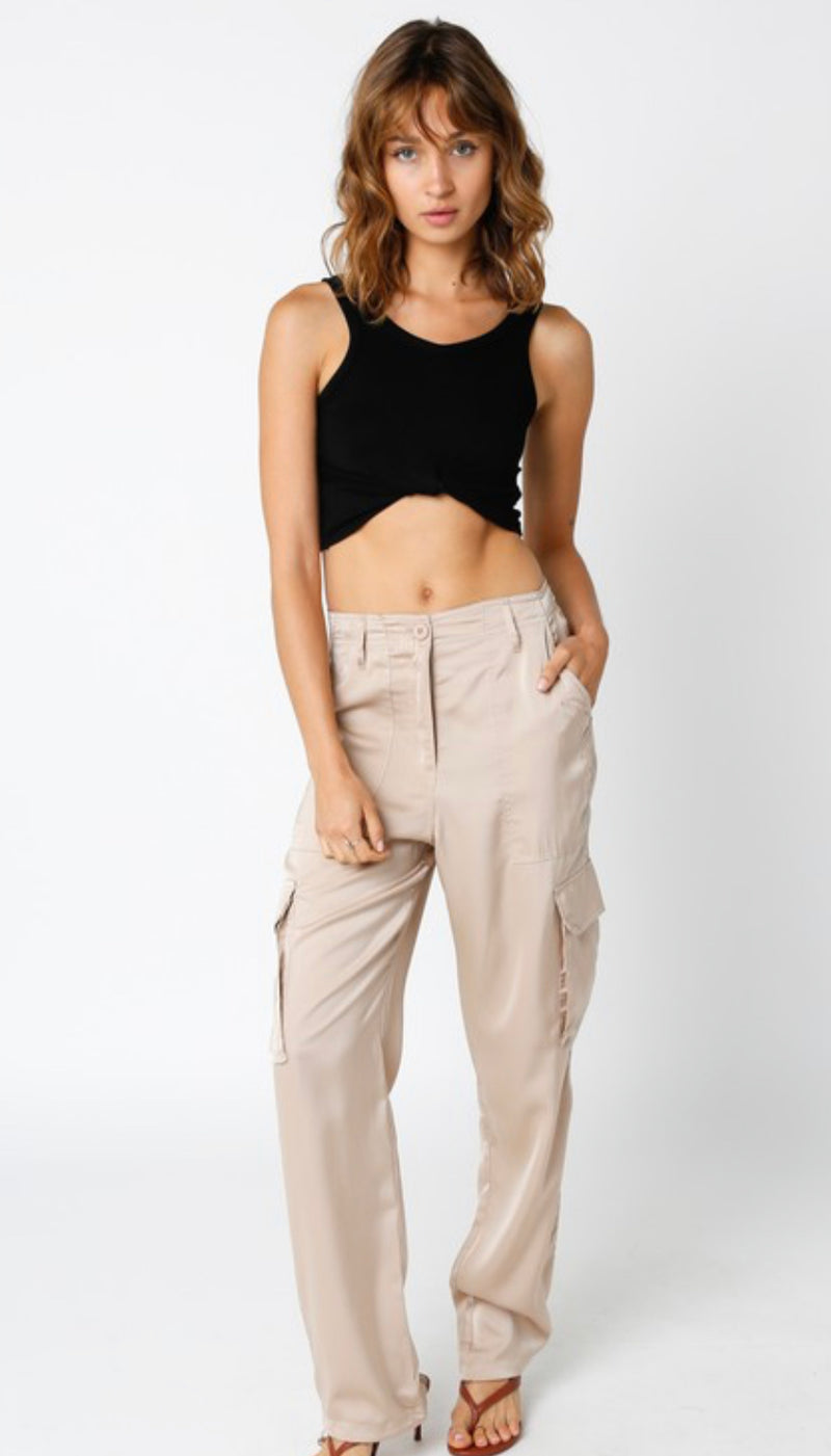 2303-18LPZ Wynn Satin Cargo Pants