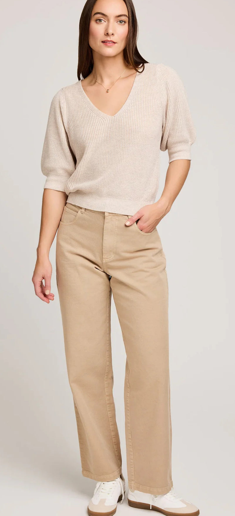 GF2507-3965 Phoebe Sweater- Heather Oatmeal