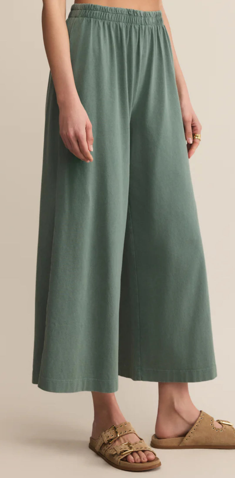ZP253841 Scout Jersey Crop Flare Pant- Hunter Green